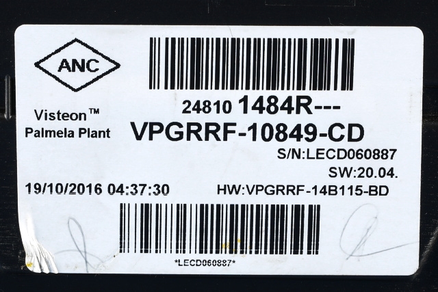 Instrumentpanel til Renault Clio 2016-2019 (Type IV, Fase 2) (RENAULT|2481 01484R|)