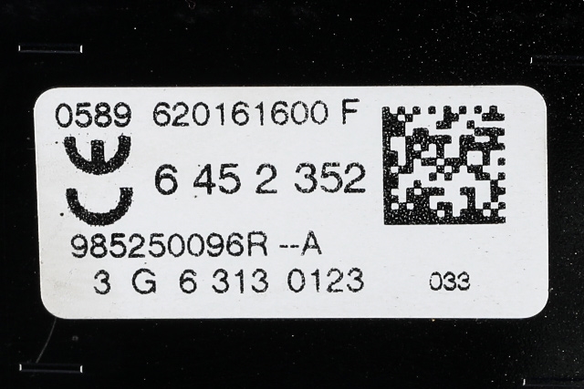 Airbag passasjer til Renault Clio 2016-2019 (Type IV, Fase 2) (RENAULT|9852 50096R|)