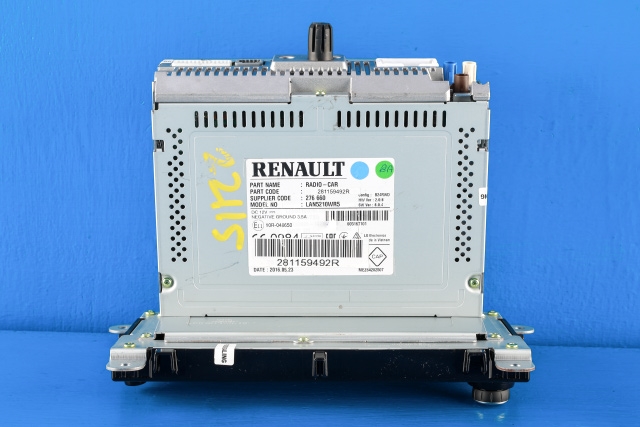 Bilstereo navigasjon til Renault Clio 2016-2019 (Type IV, Fase 2)  (RENAULT|2811 59492R|)