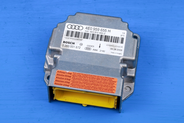 Styreenhet airbag hovedsensor til Audi A8 2003-2010 (Type II) (BOSCH|0 285 001 672|4E0 959 655 H|)