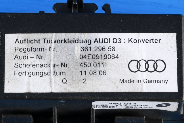 Styreenhet diverse til Audi A8 2003-2010 (Type II) (VAG|04E 091 906|)