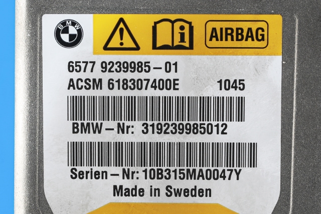 Styreenhet airbag hovedsensor til BMW 5-Serie 2010-2017 (F10/F11) (F10/F11) (BMW|65.77-9 239 985|)