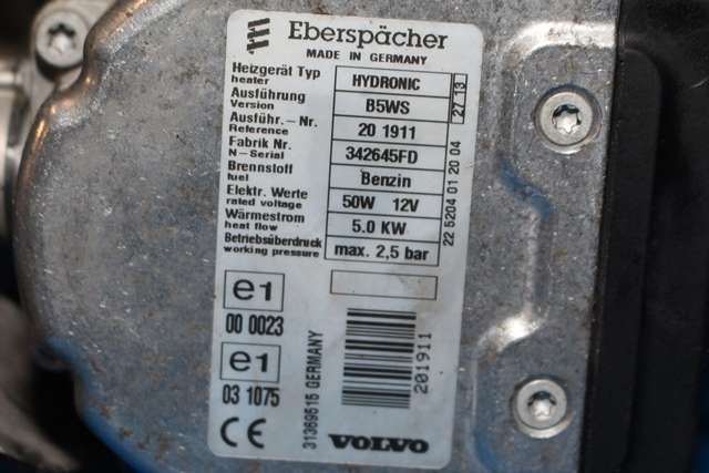 Bensinvarmer til Volvo V40 2012-2019 (EBERSPRACR|342645FD|31369513|)