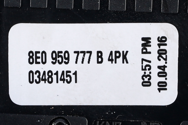 Bryter diverse til Audi A6 2014-2018 (Type IV, Fase 2) (C7) (C7) (VAG|8E0 959 777 B|)