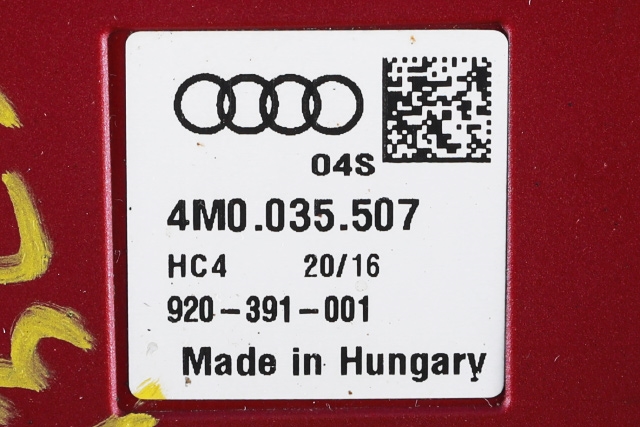 Styreenhet diverse til Audi A6 2014-2018 (Type IV, Fase 2) (C7) (C7) (VAG|4M0 035 507|)