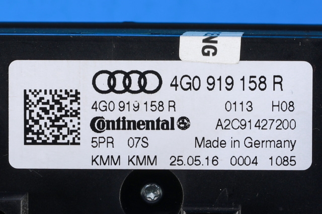 Varmeapparat betjening bak til Audi A6 2014-2018 (Type IV, Fase 2) (C7) (C7) (VAG|4G0 919 158 R|)