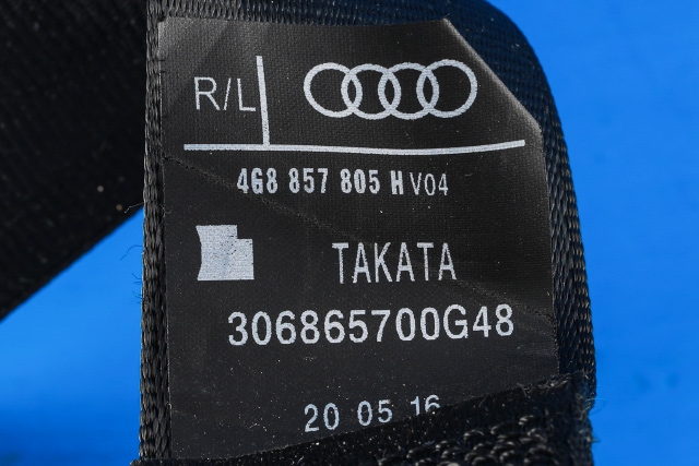Sikkerhetsbelte bak venstre til Audi A6 2014-2018 (Type IV, Fase 2) (C7) (C7) (VAG|4G8 857 805 H|)