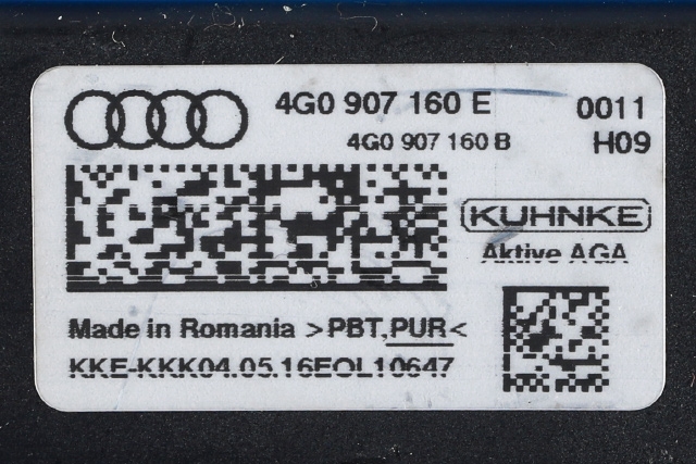 Styreenhet diverse til Audi A6 2014-2018 (Type IV, Fase 2) (C7) (C7) (VAG|4G0 907 160 E|)
