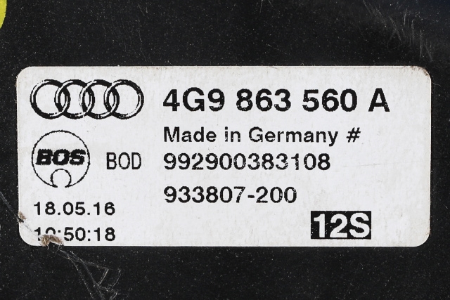 Bagasjerom diverse til Audi A6 2014-2018 (Type IV, Fase 2) (C7) (C7) (VAG|4G9 863 560 A|)