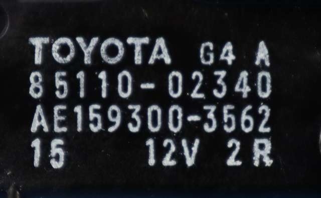 Viskermotor frontrute komplett m/overføring til Toyota Auris 2013-2015 (Type II, Fase 1) (DENSO|159300-3562|85110-02340|)