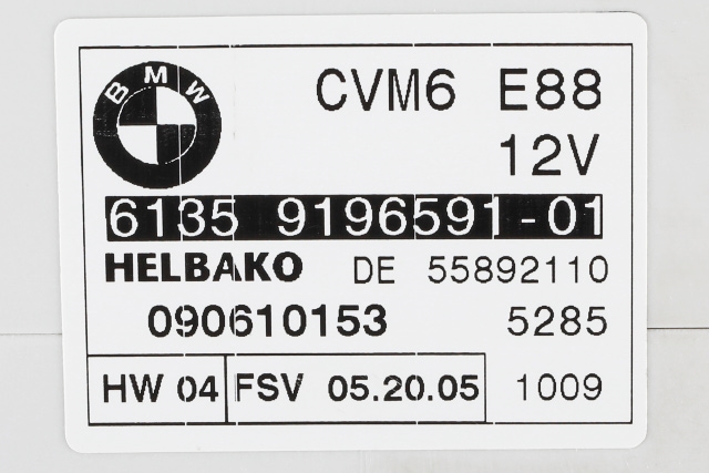 Styreenhet diverse til BMW 1-Serie 2004-2011 (E81/E82/E87/E88) (E81/E82/E87/E88) (BMW|61.35-9 196 591|)