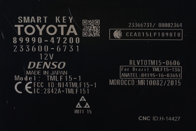 Styreenhet nøkkelfri/keyless til Toyota Prius 2016-2023 (Type IV) (combi) (combi) (TOYOTA|89990-47200|)