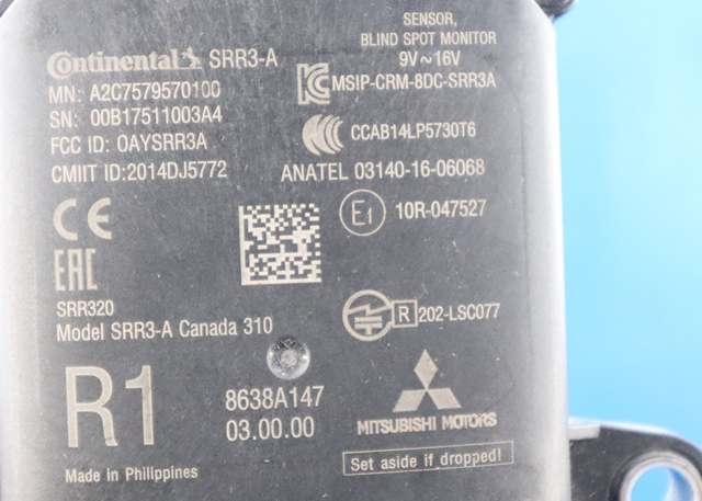 Sensor blindsone til Mitsubishi Outlander 2015-->> (Type III, Fase 2)  (MITSUBISHI|8638A147|)