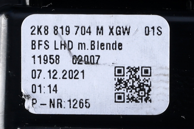 Dashbord friskluftdyse høyre til VW Caddy 2020-->> (Type IV)  (VAG|2K8 819 704 M|)