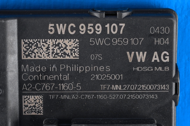 Styreenhet elektrisk bakluke til VW Caddy 2020-->> (Type IV) (VAG|5WC 959 107|)