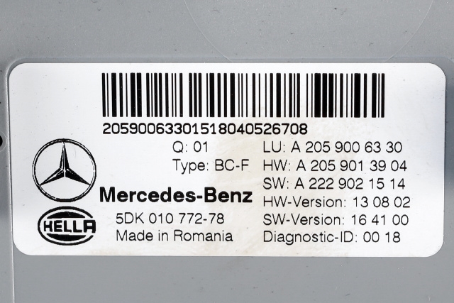 Styreenhet (SAM - Signal Acquisition Module) til Mercedes GLC 2015-2022 (X253) (X253) (MERCEDES|A 205 900 63 30|)