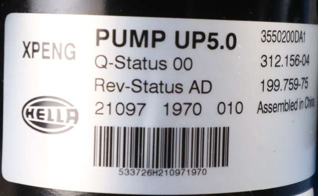 Vakuumpumpe til XPeng G3 2021-->> (XPENG|3550200DA1|)