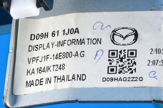 Bilstereo navigasjon skjerm til Mazda CX-3 2015-2022  (MAZDA|D09H-61-1J0A|)