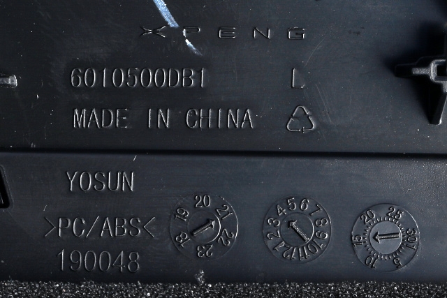 Dashbord friskluftdyse venstre til XPeng G3 2021-->> (XPENG|6010500DB1|)