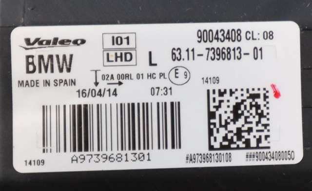 Frontlykt venstre full-LED til BMW i3 2013-2022 (BMW|63.11-7 396 813|)