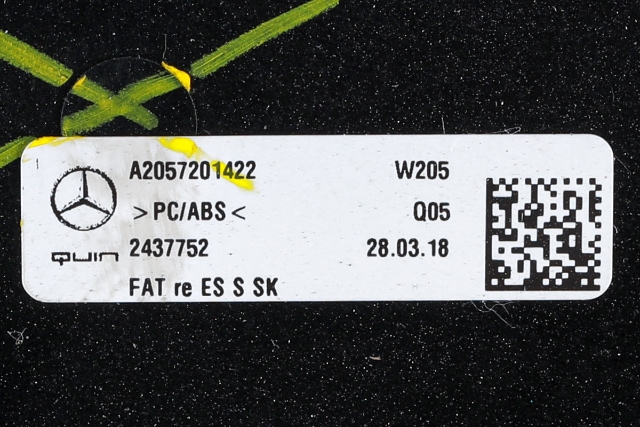 Lister til Mercedes GLC 2015-2022 (X253) (X253) (MERCEDES|A 205 720 14 22|)