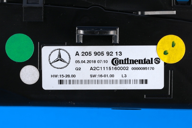 Varmeapparat betjening til Mercedes GLC 2015-2022 (X253) (X253) (MERCEDES|A 205 905 92 13|)