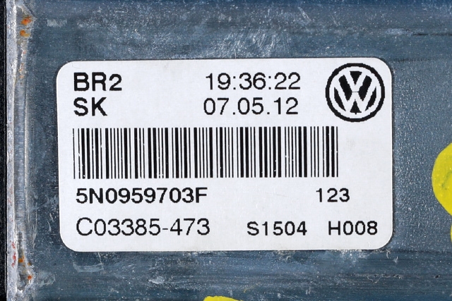 Ruteheis, kun motor, venstre bak til VW Tiguan 2011-2016 (Type I, Fase 2) (VAG|5N0 959 703 F|)