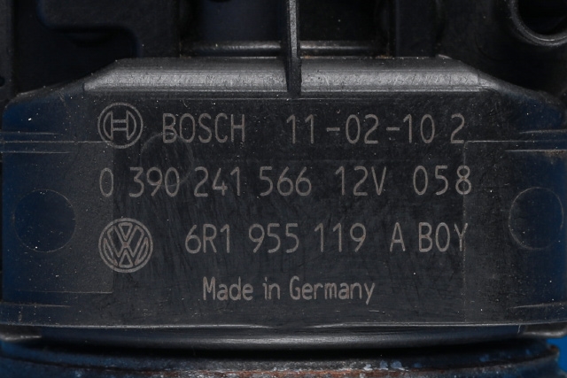 Viskermotor frontrute komplett m/overføring til VW Polo 2009-2014 (Type V, Fase 1)  (BOSCH|0 390 241 566|6R1 955 119 A|)