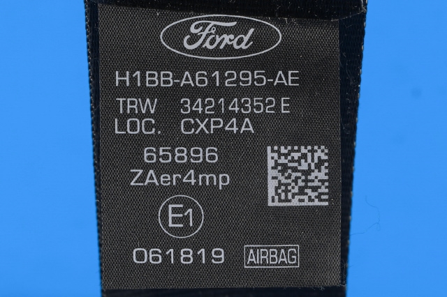 Sikkerhetsbelte foran venstre til Ford Fiesta 2017-->> (Type VII) (FORD|H1BB-A61295-AE|)