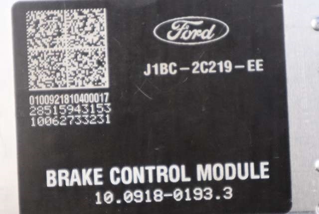 ABS sentral til Ford Fiesta 2017-->> (Type VII)  (FORD|J1BC-2B373-EE|)