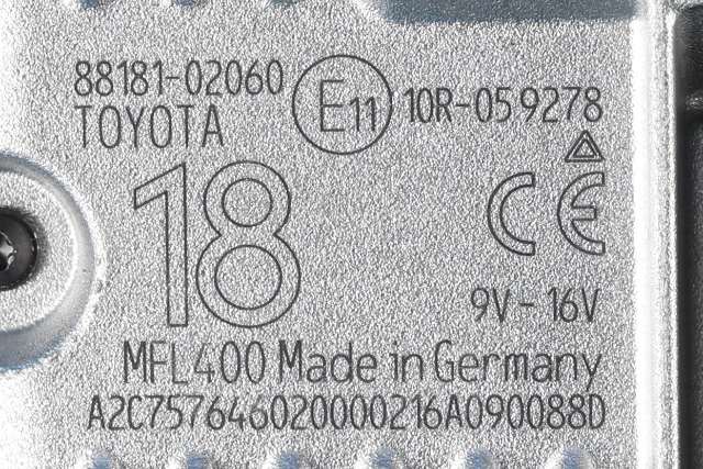 Kamera til Toyota Auris 2015-2019 (Type II, Fase 2)  (TOYOTA|88181-02060|)