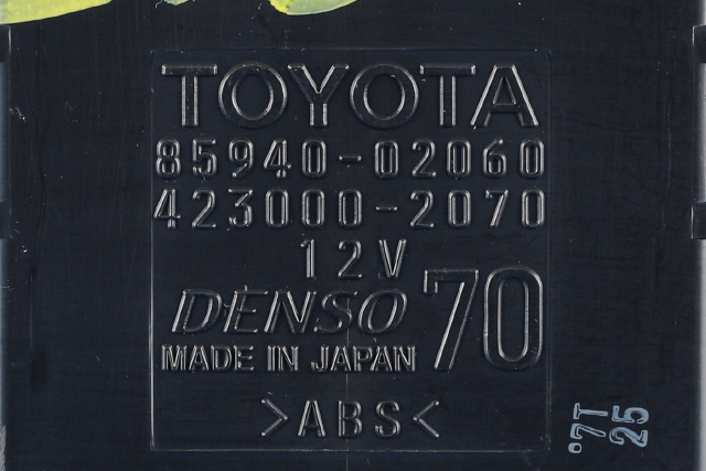 Rele diverse til Toyota Auris 2015-2019 (Type II, Fase 2) (DENSO|423000-2070|85940-02060|)