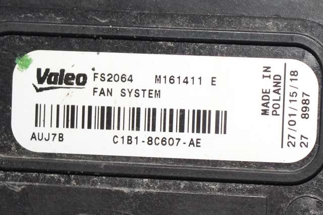 Kjølevifte til Ford Fiesta 2013-2017 (Type VI, Fase 2)  (VALEO|M161411 E|C1B1-8C607-AE|)