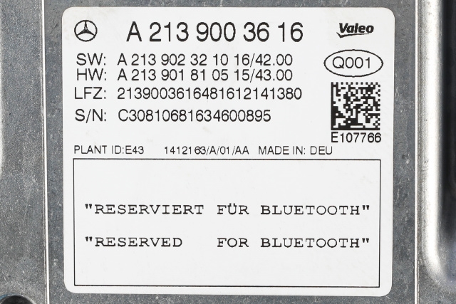 Styreenhet parkering til Mercedes E-Klasse 2016-2023 (W213) (W213) (MERCEDES|A 213 900 36 16|)