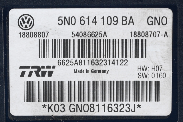 ABS sentral til Audi Q3 2011-2014 (Type I, Fase 1)  (VAG|5N0 614 109 BA|)