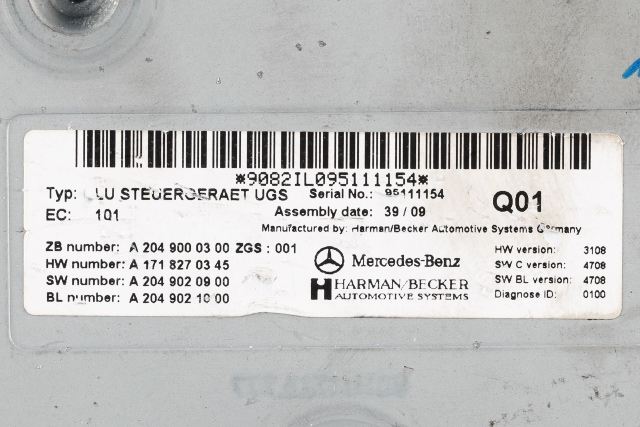 Styreenhet diverse til Mercedes GLK 2008-2015 (X204) (X204) (MERCEDES|A 204 900 03 00|)