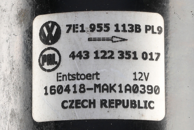 Viskermotor frontrute komplett m/overføring til VW Transporter / Caravelle 2015-2019 (T6) (T6) (VAG|7E1 955 113 B|)