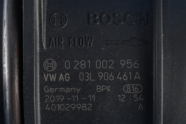 Luftmengde/luftmassemåler til VW Transporter / Caravelle 2019-->> (T6.1) (T6.1) (BOSCH|0 281 002 956|03L 906 461 A|)