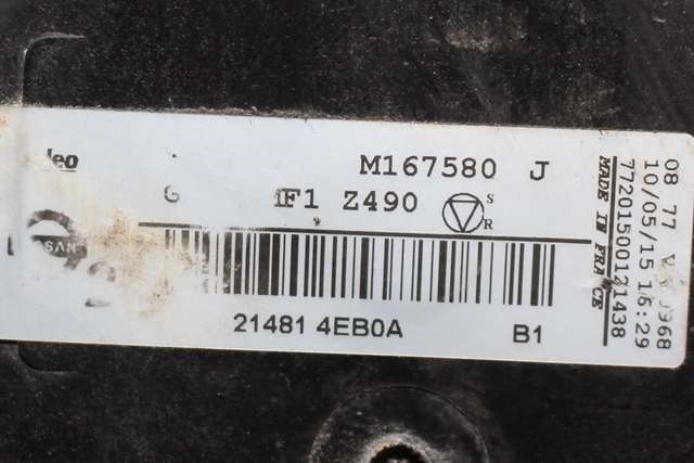 Kjølevifte til Renault Kadjar 2015-->>  (VALEO|M167580 J|21481-4EB0A|)
