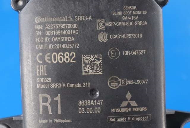 Sensor blindsone til Mitsubishi Outlander 2015-->> (Type III, Fase 2)  (MITSUBISHI|8638A147|)