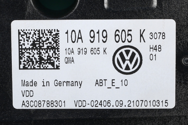 Multimedia display (MCU - Media Controller Unit) til VW ID.3 2020-->>  (VAG|10A 919 605 K|)