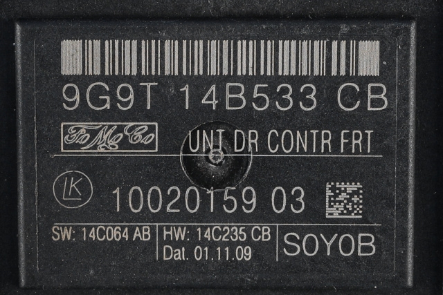 Styreenhet dør venstre foran til Volvo XC60 2008-2013 (Type I, Fase 1)  (FORD|9G9T-14B533-CB|)