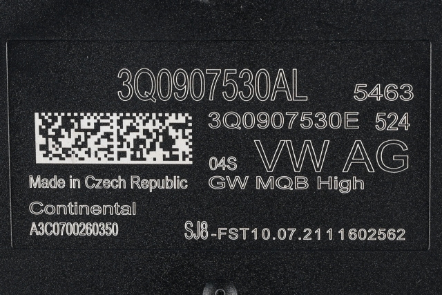 Styreenhet diverse til VW Transporter / Caravelle 2019-->> (T6.1) (T6.1) (VAG|3Q0 907 530 AL|)