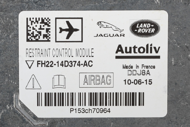 Styreenhet airbag hovedsensor til Land Rover Discovery 2009-2017 (Type IV) (LAND ROVER|FH22-14D374-AC|)