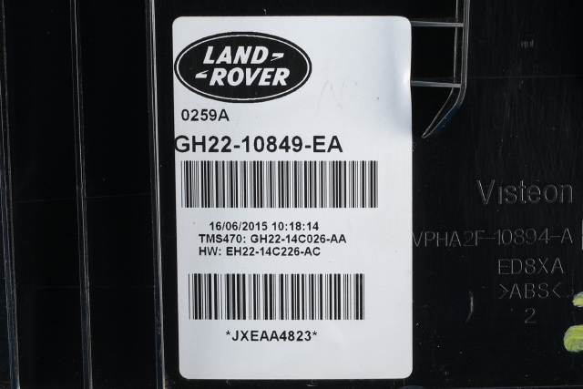 Instrumentpanel til Land Rover Discovery 2009-2017 (Type IV)  (LAND ROVER|GH22-10849-EA|)