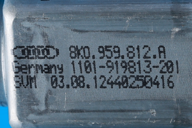 Ruteheis, kun motor, høyre bak til Audi A4 2007-2014 (Type IV) (B8) (B8) (VAG|8K0 959 812 A|)