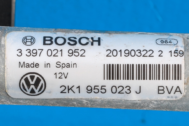 Viskermotor frontrute komplett m/overføring til VW Caddy 2015-2020 (Type III, Fase 3) (VAG|2K1 955 023 J|)
