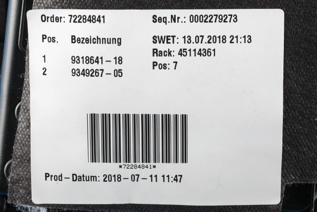 Hanskerom til BMW 2-Serie, Active/Gran Tourer 2014-->> (F45/F46) (F45/F46) (BMW|9 318 641|)