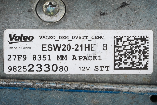 Starter diesel til Peugeot Partner 2019-->> (Type III) (VALEO|ESW20-21HE|98 252330 80|)