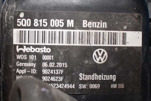 Bensinvarmer til VW Golf VII 2012-2017 (Fase 1)  (VAG|5Q0 815 005 M|)